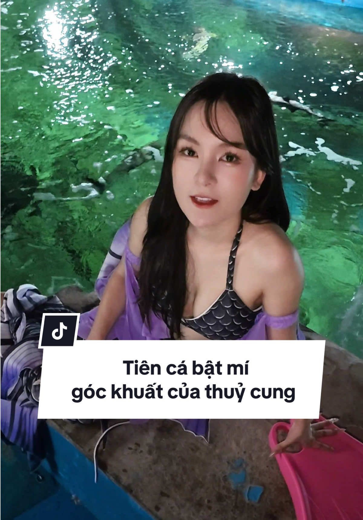 Nàng tiên cá bật mí góc khuất của thuỷ cung #nangtienca #aquarium #fyp #trending #mermaid 