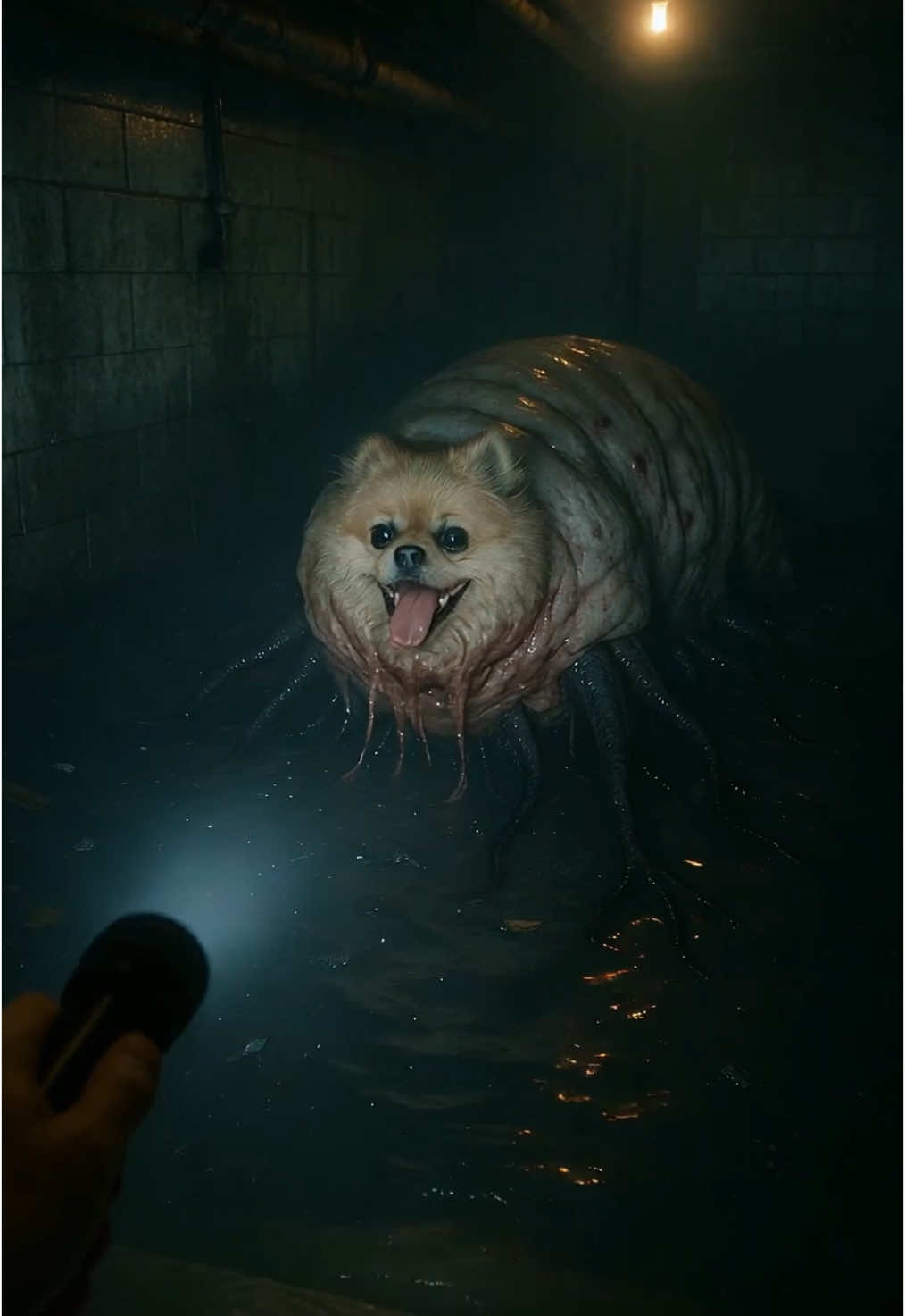 STRANGE_DOG_BREED #foundfootage #aiart #horror #klingai #creepy 