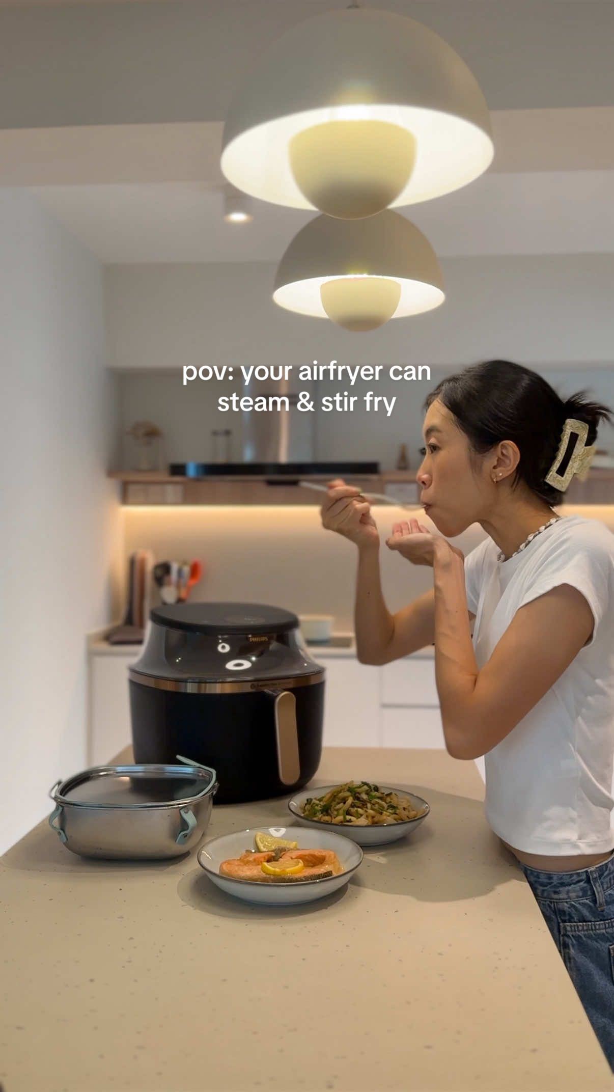 My airfryer and I ate—literally and figuratively 👩🏻‍🍳✨ Quote PHILJJHOM for 10% off min. $250 spend (till 8 June)! 💌 Comment “airfryer” and I’ll share the product link to your DM 📌 Save this for later—it’s too easy not to try! Whipped up miso salmon & yaki udon using the @Philips Home Living Singapore Airfryer + Steam & Stir Fry Kit—and honestly? Game-changer. ✅ Fuss-free ✅ No mess, minimal cleanup ✅ 16 cooking functions (yes, even baking & dehydrating) ✅ Cooking window = no surprises More delicious experiments coming soon 👩🏻‍🍳💡 #homecooking #airfryerrecipes #airfryerrecipes #sghome #PhilipsSG #PhilipsHomeLivingSG #PhilipsAirfryer #easymealideas #sghomecooking #JapaneseFood #WhatToCook #CookWithMe #KitchenGoals #sp