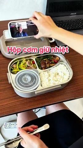 Hộp cơm giữ nhiệt có ngăn chia tiện lợi, tặng kèm muỗng thìa #hopcomgiunhiet #hopcomvanphong #hopcom #hopcomgiunhietcaocap #hopcomgiunhietvanphong 