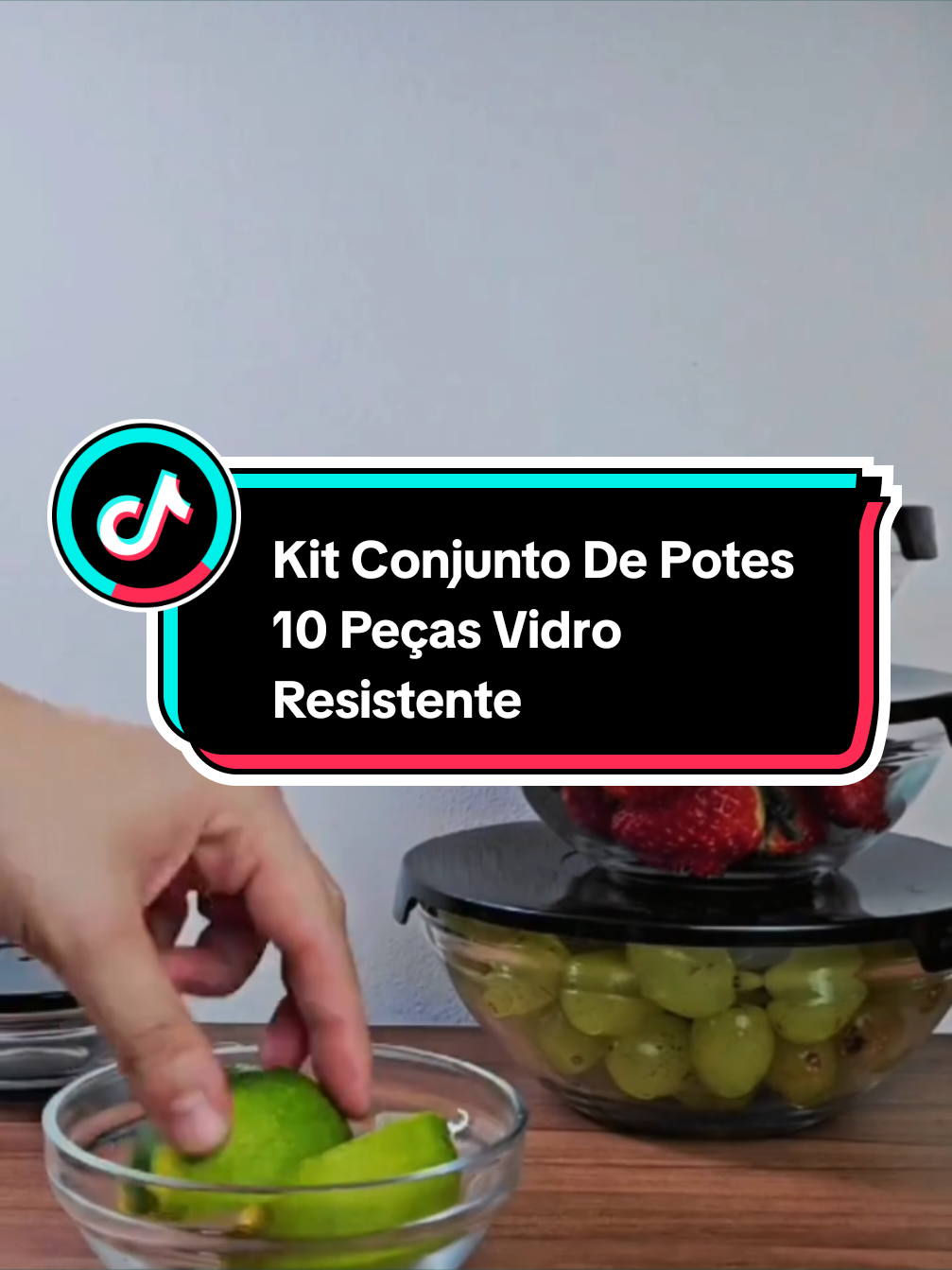 Kit Conjunto De Potes 10 Peças Vidro Resistente Organizadores De Cozinha Alimentos Multiuso GARANTA O SEU AGORA #tiktokshopchegou #tiktokshop #achadinhos #shopping #shopnow #ecommerce 