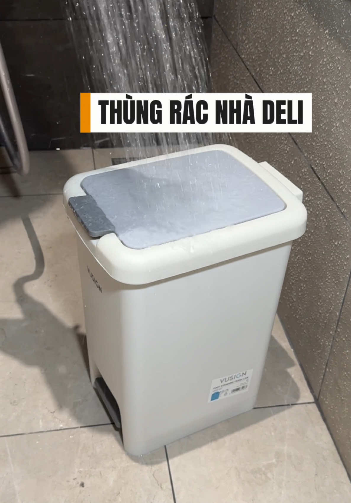 Thùng rác thông minh nhà DELI #thungracthongminh #thungrac #dogiadung #nhabep #tollet #review 