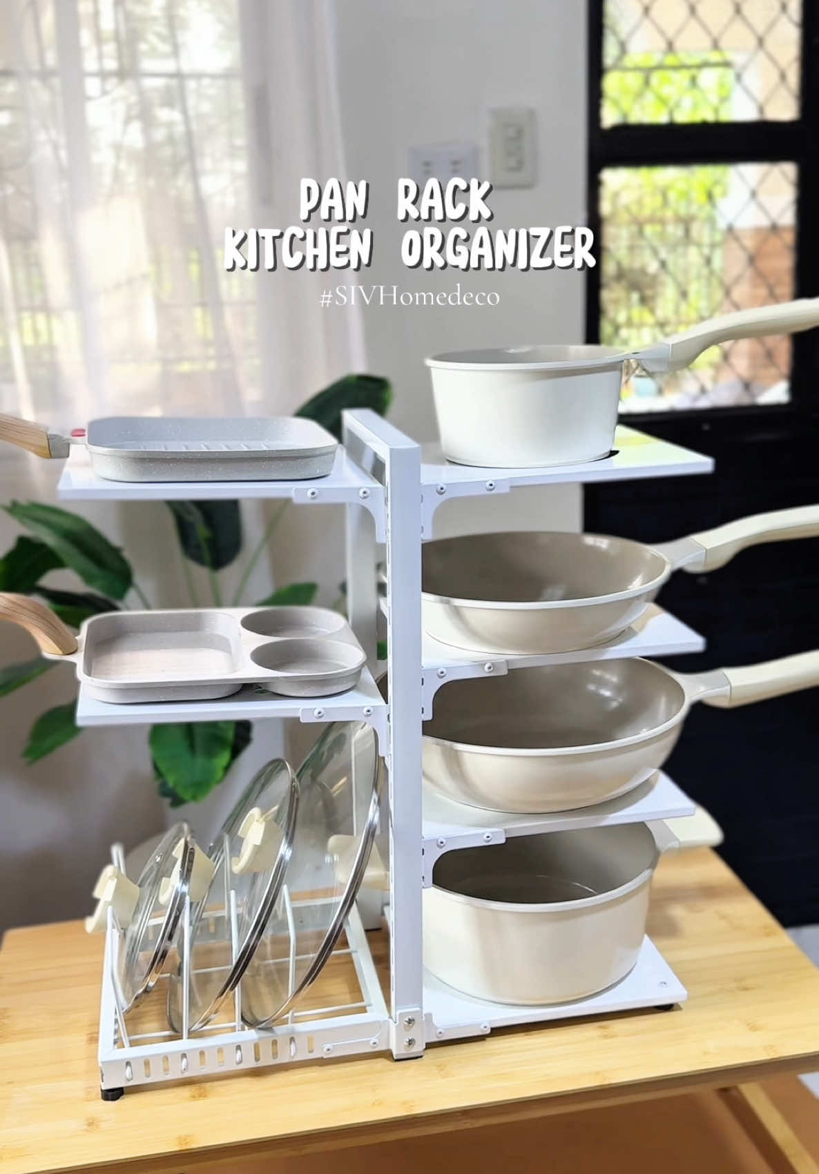 Replying to @Jenny Kitchen Pan Rack Organizer 🍳🥘 | No more makalat na lutuan sa kusina. 🤗 #panorganizer #panrackorganizer #panrackstand #kitchenorganizer #SIVhomedeco 