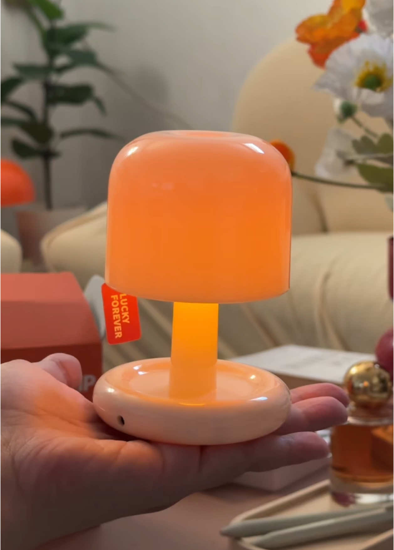 new mushroom lamp for my journaling sesh 🍄 #deskdecor #mushroomlamp #roomdecor #officedecor #desksetup #shelfdecor 