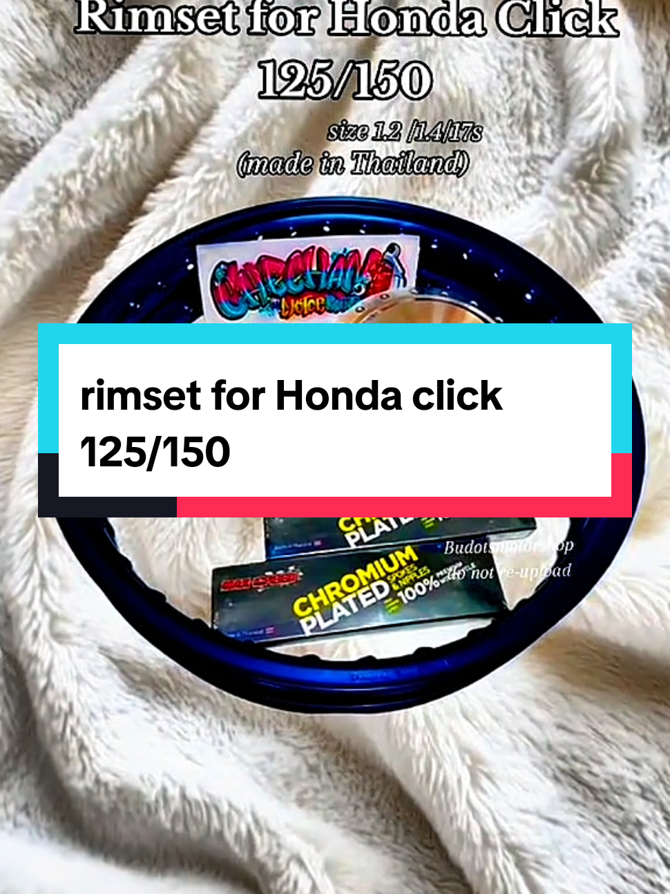 rimset for Honda click 125/150#hondaclick #motorcycleaccessories #hondaclickrimset #rimsetforhondaclick #rimset #fyp 