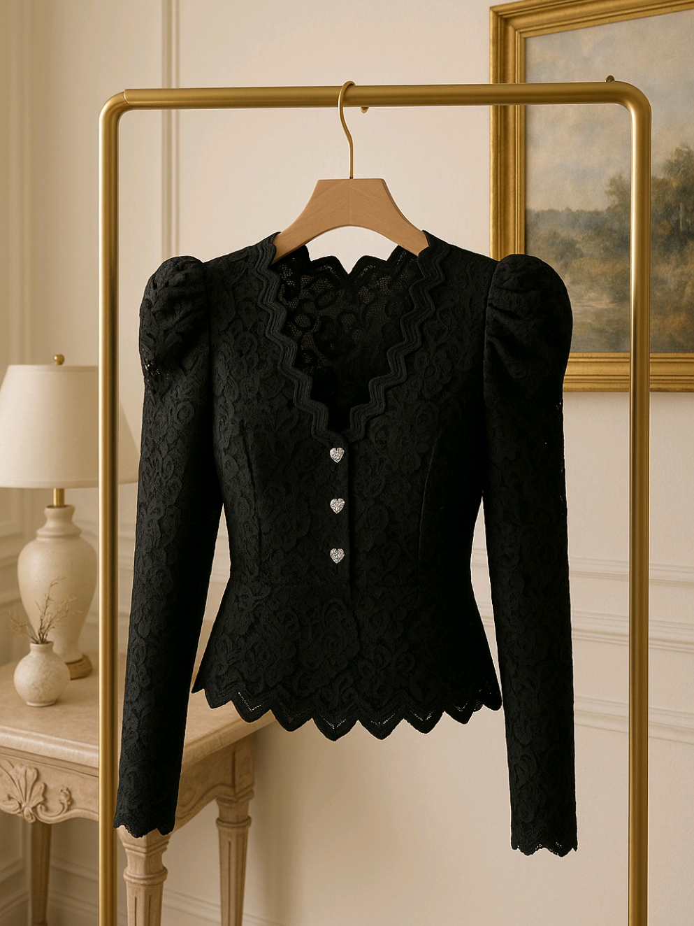 M39D60# Stretch Lace Button top Korea stely#atasanwanita #fashion #fyppppppppppppppppppppppp 
