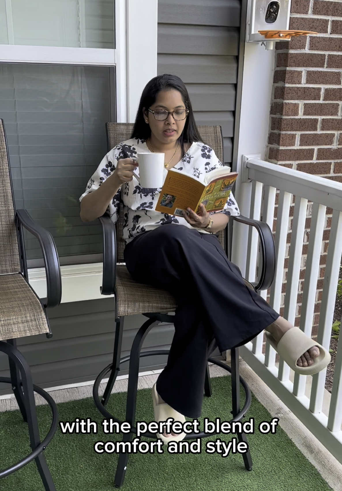 Sipping, spinning, and soaking up the sun! @Yaheetech  Loving our new Yaheetech Patio Swivel Bar Stools - the perfect combo of comfort, style, and durability. Great for the garden, poolside, or weekend chill sessions!  #Yaheetech #OutdoorLiving #PatioVibes #SwivelBarStools #BackyardGoals #summerready