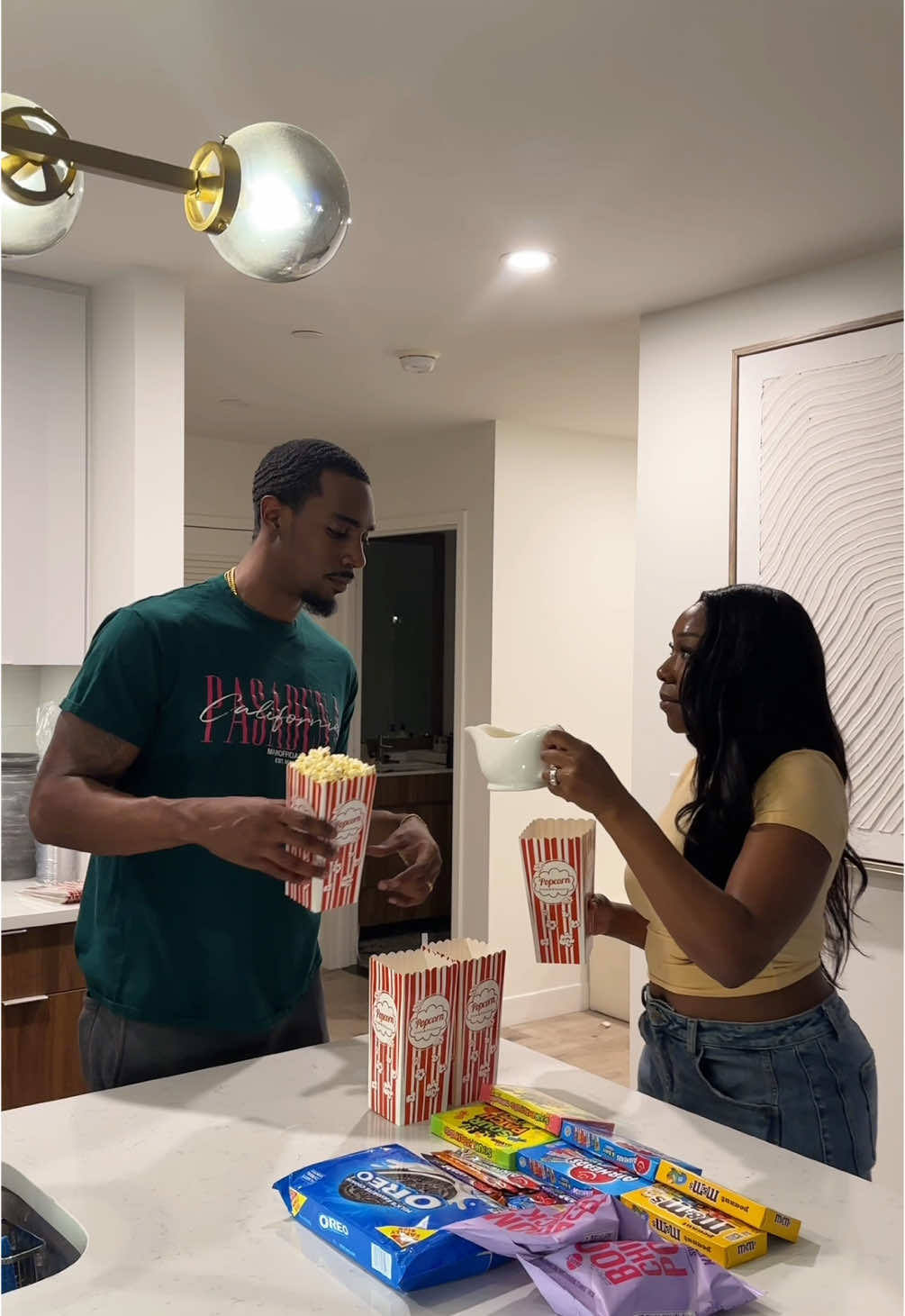 Realizing it’s more fun, and cheaper, to just turn your living room into a movie theater and chill at home #relatable #couplegoals #relationshipgoals 