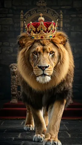 Fond d'écran épique live 8K: The king... roars in his castle #lionking #lion #crown #8k #wallpaper #livewallpaper 
