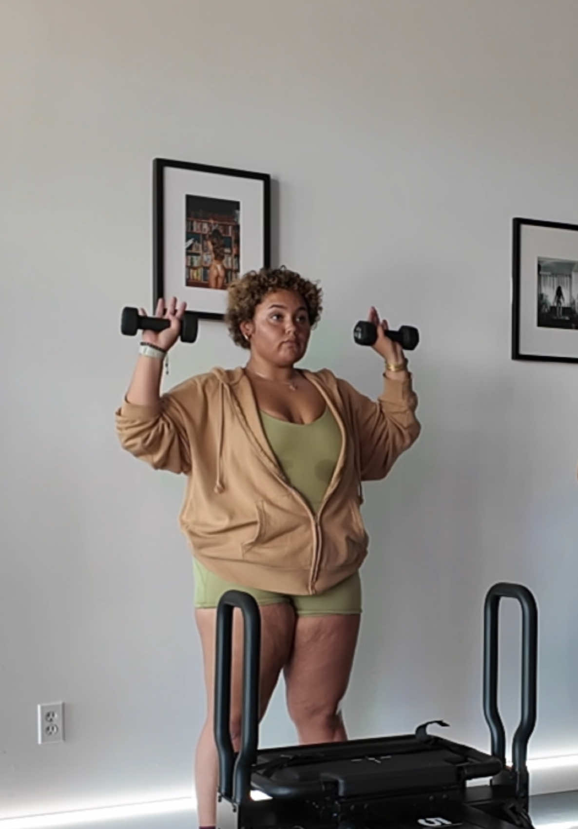 Let’s knock out workout #2 #BDYINPR #youvsyou #_emmaliea #fyp #lagreefullbody #lagreeweek2 #fullbodyworkout #plussizefitnessmotivation @Thebootyshop_ 🤍