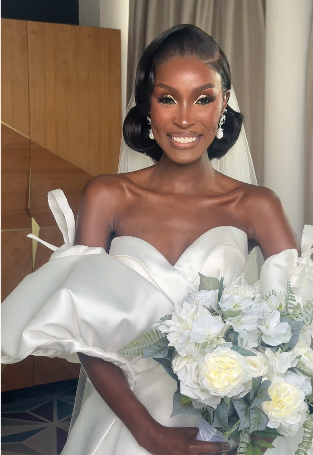 Bridal hair magic 💫 Every strand styled to perfection. #BridalHair #WeddingStylist #bridalhairstylist #blackbride #londonhairstylist #fyp #updo 