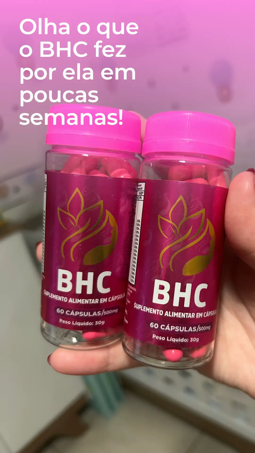 ✨ Ela tentou de tudo, mas nada funcionava… O cabelo caía, estava sem volume e o crescimento parecia ter travado. Foi quando ela decidiu experimentar o BHC Premium — e os resultados surpreenderam! ✔️ A queda diminuiu drasticamente ✔️ Os fios ficaram mais fortes e brilhosos ✔️ E a raiz? Crescendo visivelmente em poucas semanas! Tudo isso com um produto 100% natural, aprovado pela Anvisa e com ativos que agem de dentro pra fora, tratando cabelo, pele e unhas. Se você também quer esse resultado real, comente EU QUERO e receba o link com desconto exclusivo 💛 #ResultadoReal #BHCpremium #TransformaçãoCapilar #CrescimentoCapilar #RaizCrescendo #CabeloComVida #DicaDeBeleza #AntesEDepoisCabelo #CabeloForte #MulheresReais #TratamentoNatural #ProvaSocial #QuedaDeCabeloNuncaMais #AutocuidadoFeminino 