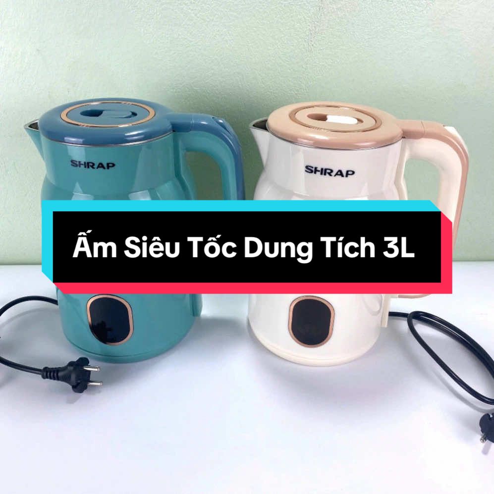✅Ấm Siêu Tốc Sharp SH-38 – Dung Tích 3L – Công Suất 1500W – Đun Nước Nhanh, Tự Ngắt An Toàn#xhtiktok #xuhuong #tiktok #tienloi #tiktokviral #re #foryou #am #binh #binhsieutoc #amsieutoc #giadung #tiendung #antoan #amsieutocinox304 #sieutoc #fy#viralvideo 