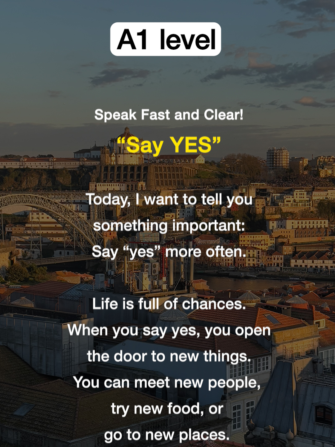 Say YES👍 #english  #speakingenglish  #learningenglish  #motivation  #fyp