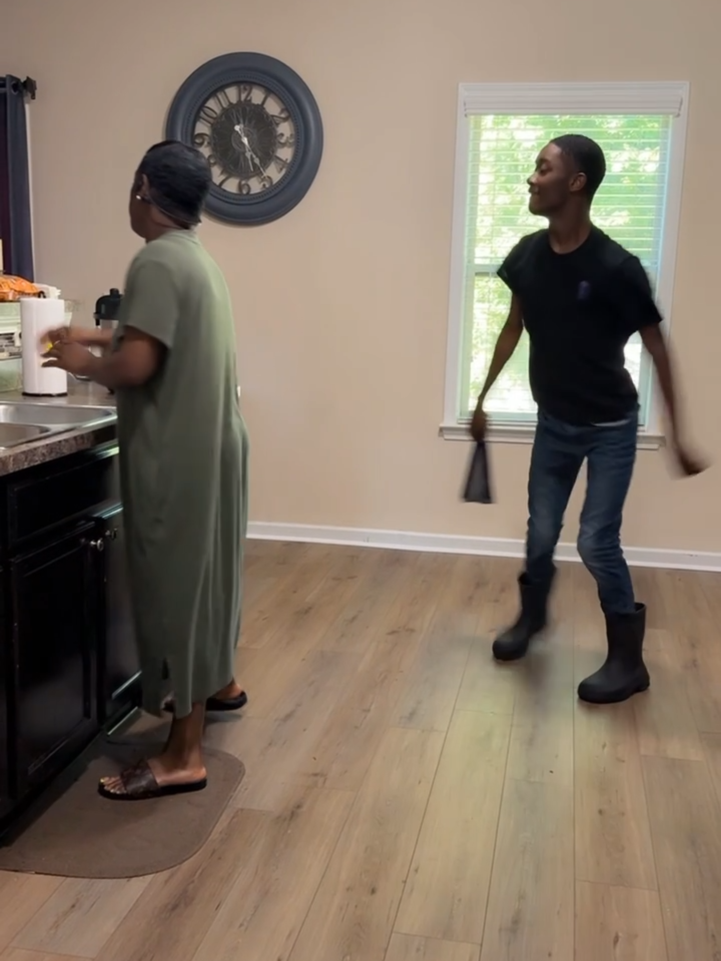 Kitchen Dancing and Laughter Brighten the Routine Chores #BVIRAL @dlias1205