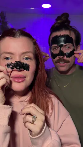 Pranking my husband. Pretending the face masks rips your skin off.  He was so cute, he was more concerned about me. #couplesprank #couplesskincare