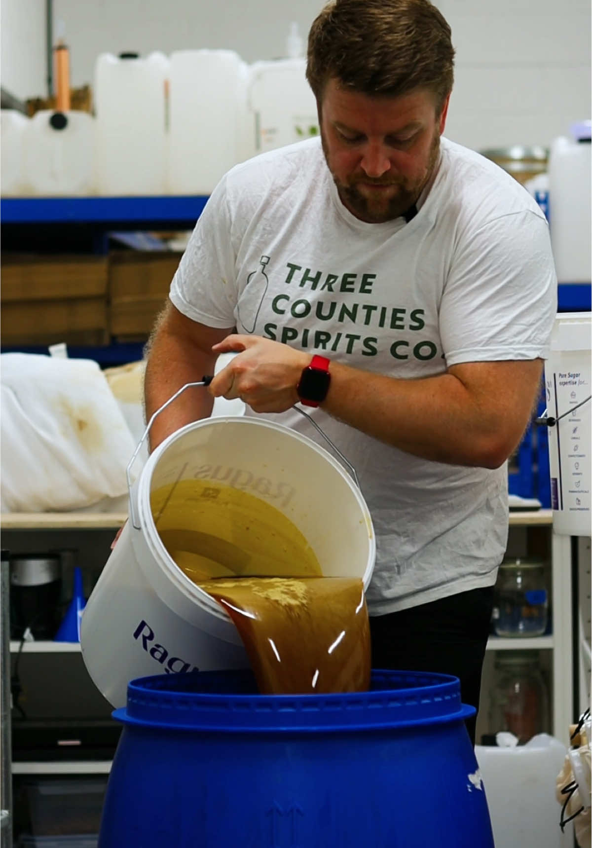 Blending day for our next batch of Landlocked English Tangerine Rum! Here's a look at how we bring those vibrant flavours to life. We start with our special homemade tangerine caramel, add de-mineralised water, then our unique second spiced rum (re-using those delicious spices!), and of course, our Tangerine zest-infused base rum. A final top-up with 72% ABV base rum and the blend is complete! It'll rest for a few days before being double filtered and bottled.  Simple steps, extraordinary results! #RumBlendingProcess #TangerineRum #CraftRumUK #LandlockedSpirits #HomemadeCaramel #DistilleryVibes #EnglishMade #SpiritProduction #FlavourFocused