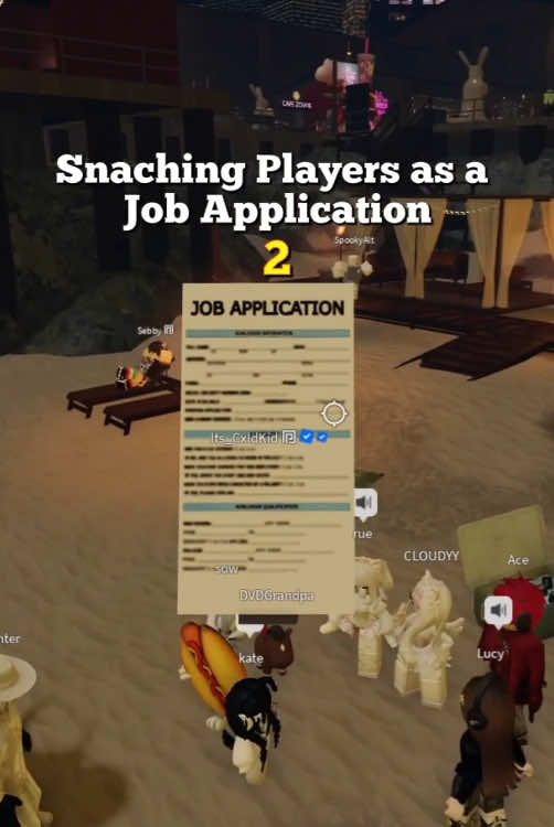 Snaching Players as a Job Application 2 #robloxfyp #robloxcomedy #getajob #micup #micuproblox #scream #prank 