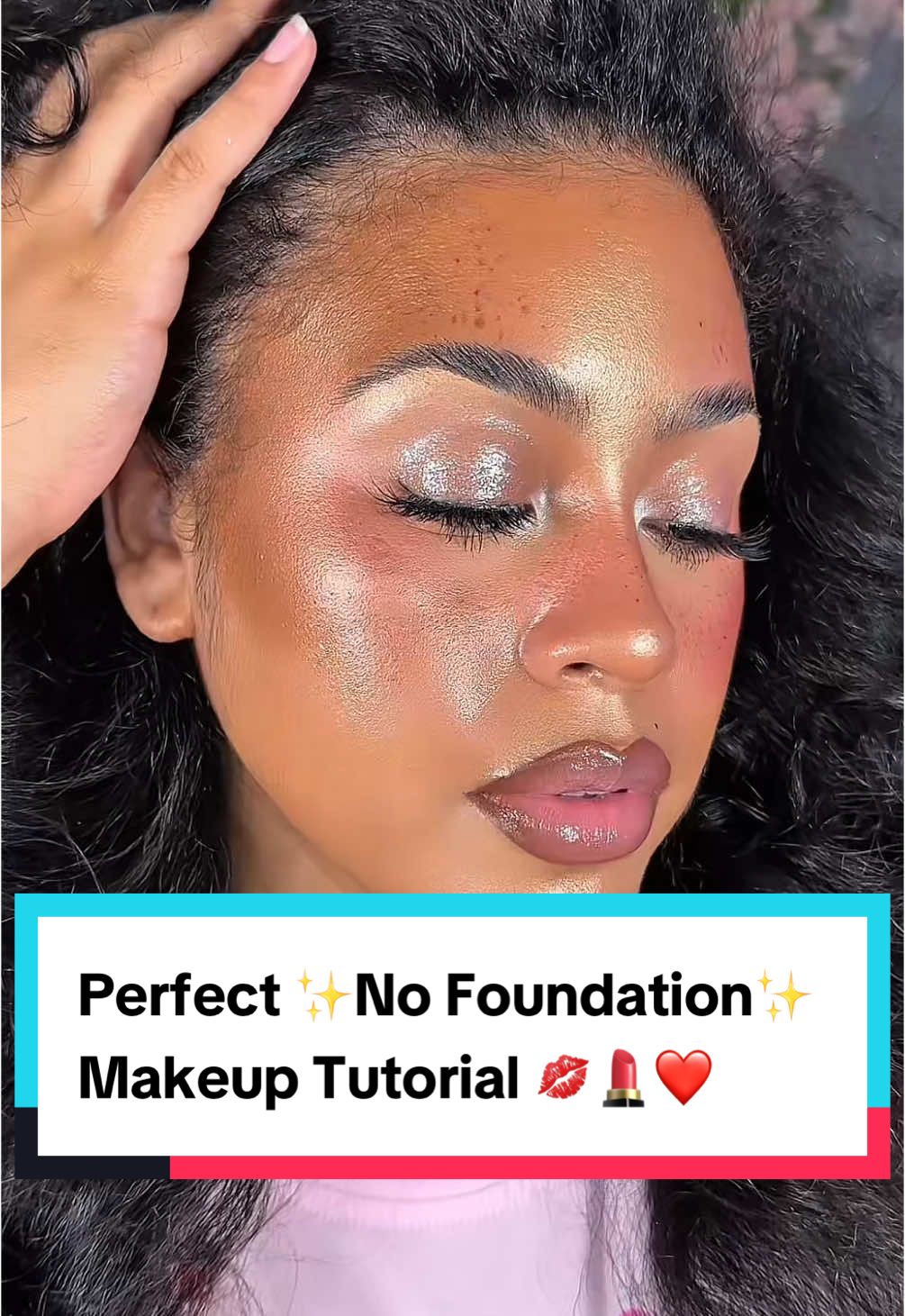 Replying to @Lekatiii Full tutorial on my glowy no foundation makeup! ☺️💖✨  Products used 👇🏽 @NYX Professional Makeup Brow Glue + Buttermelt Blush shade U Know Butta + Buttermelt Highlighter shade Glaze It Butta + Butter Gloss shade Crème Brulee + Micro Brow Pencil shade Black @elfcosmetics Power Grip Primer + Luminous Putty Blush @DanessaMyricksBeauty Yummy Skin Glow Serum @meltcosmetics Nova Sexfoil liquid highlight @Milani Cosmetics Cheek Kiss cream bronzer @NARS Cosmetics Creamy Radiant concealer + Precision Lip Liner shade Spunk @KimChi Chic Beauty Puff Puff Pass setting powder (use code “GLAMNAIJA” for a discount on their site💸) @urban decay All Nighter setting spray @SUGARCOSMETICS “Sugar Cookie” glitter pigment @Freck Beauty Freck Noir freckle makeup @Huda Beauty Easy Bake pressed powder shade Banana Bread 💋💄 #makeuptutorial #tutorial #nofoundationmakeup #summermakeup #grwm #grwmmakeup #MakeupRoutine #fyp 