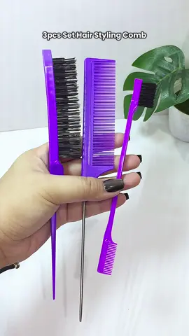 a must have hair comb set for clean look hairstyle 🥰 #3pcshairbrushset #hairbrushset #cleanlookhairstyle #haircomb #3pcshaircomb #hairstyle #hairstylingbrush #hairbrush #haircomb 