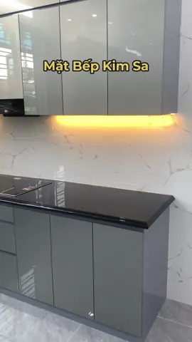 Mặt bếp kim sa đen lấp lánh cực phẩm sau khi hoàn thiện tại nhà anh khách - Nhìn là mê luôn #matbepkimsa #dakimsa #bepdep #noithatdep #dagranite #hoanthiencongtrinh #trangtrinoithat #xuhuong2025 #phongcachsong 
