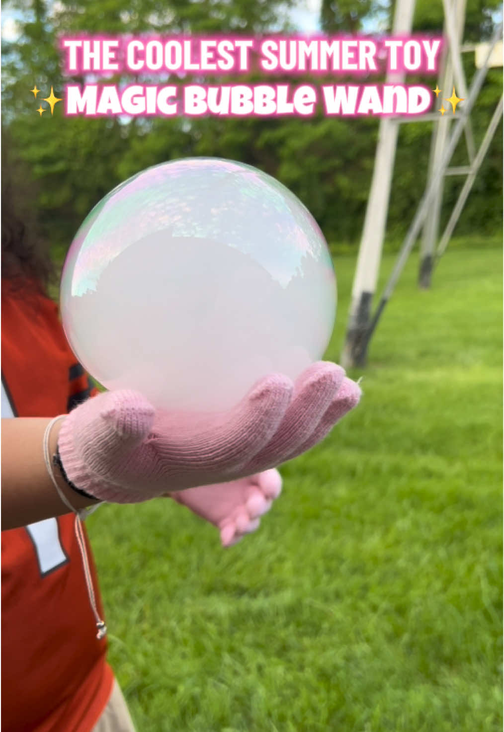 This Magic Bubble Wand is one of the coolest toys I have ever bought!! All of my kids love it and it’s super easy to use! It comes with the wand, solution, a cup to pour it in that doubles as a necklace so you don’t spill it, a charger and gloves so you can handle the bubbles without them popping!! You can also use just regular snow gloves if you have more than one child! You control how large or small the bubbles are and once you’re readily to pop them smoke comes out! #tiktoktea #kidstoys #summeractivities #sahmsoftiktok #bubbles #tiktokshopsummerturnup 