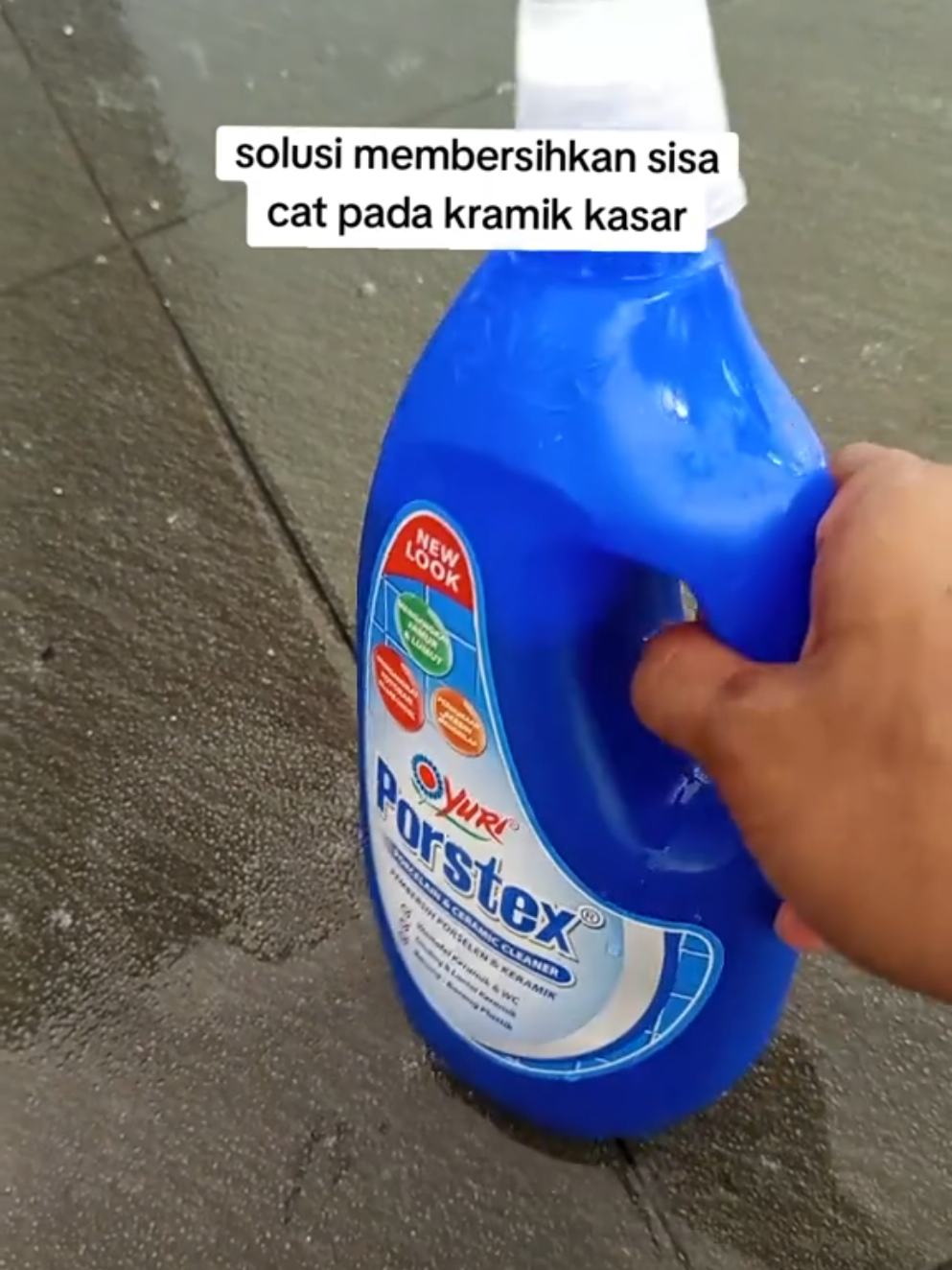 solusi membersihkan sisa cat pada kramik kasar #tutorial #solusi #tukang 