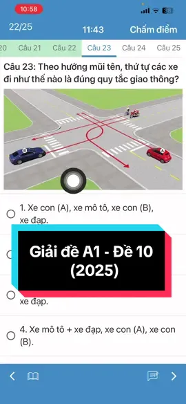 Giải đề A1 - Đề 10 (2025) #xuhuong #ThayLucbanglaixe #thibanglaixe 