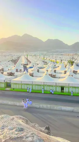 The city of Mina camps is all set to welcome Hajj pilgrims. Masha Allah, it looks so beautiful with white tents.🕊️🙏📿