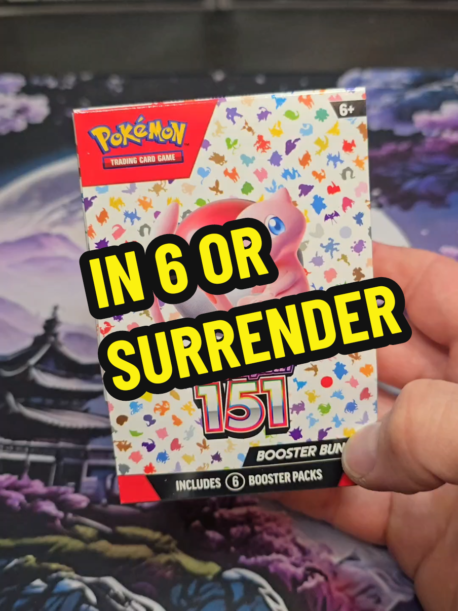 POKEMON 151 IN SIX OR SURRENDER, if I do not pull at least an illustration rare from this booster bundle I'll never open 151 ever again... let's get it! #pokemon #pokemontiktok #pokemoncards #pokemoncommunity #pokemontcg #pokemonfan #pokemonscarletviolet #pokemonpulls #pikachu #tcg