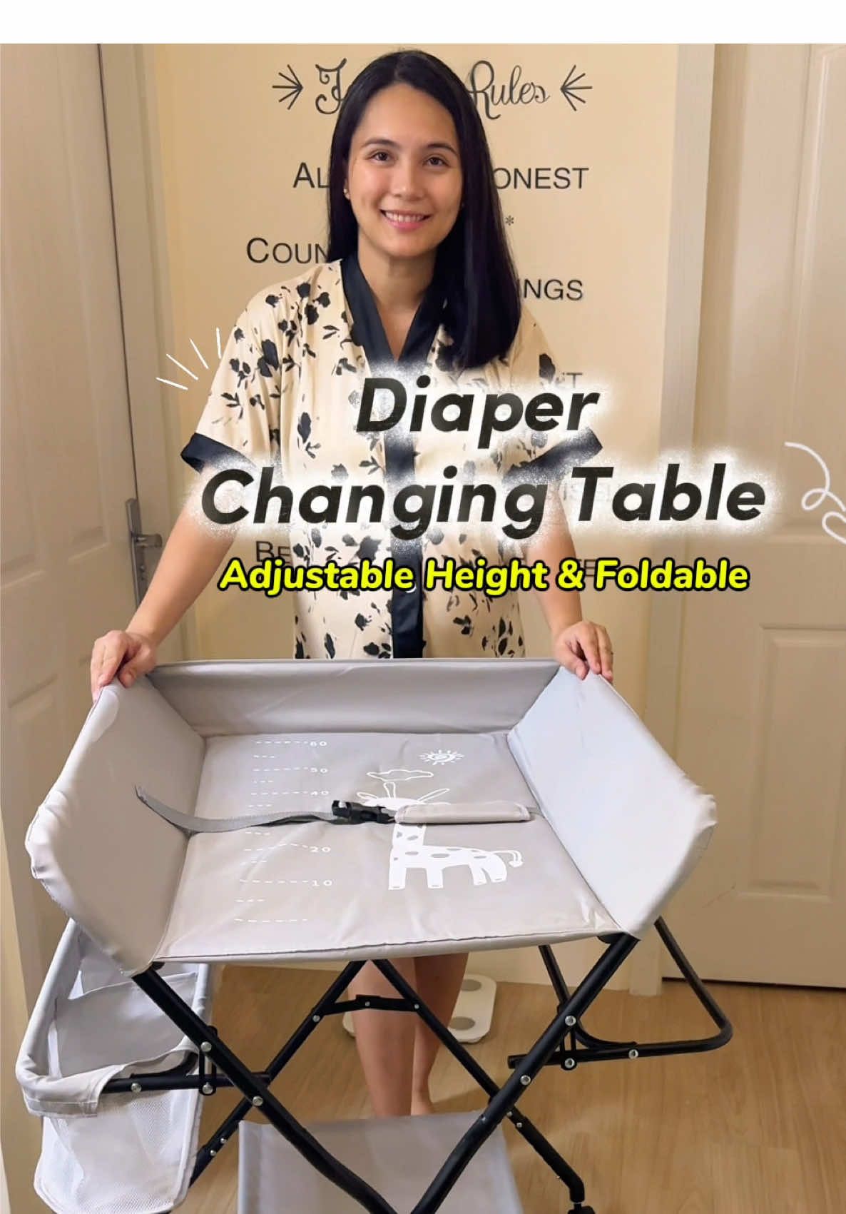 Foldable and Adjustable Diaper Changing Table - another great buy na for sure magagamit kay baby! Highly recommended!👍 #diaperchangingtable #diaperchanging #foldablediapertable #babyessentials #babymusthave #nappychange #nesting #nestingmode #fyp 