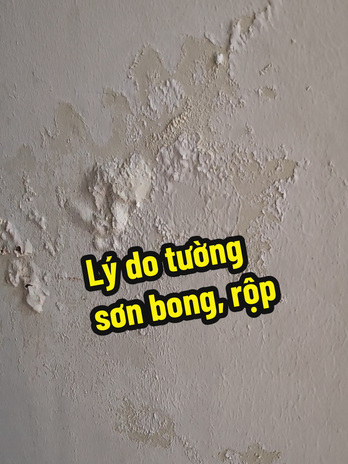 Sơn tường nhà bị phồng rộp, sùi thì đây là lý do #tườngrộp #tuongbongson #doamtuong 