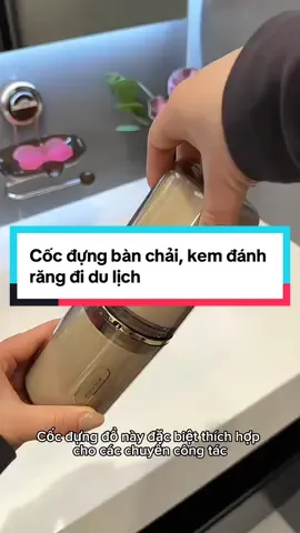 Cốc đựng bàn chải, kem đánh răng mang đi công tác, du lịch #giadungtienich #giadungthongminh #nộitrợ #fyp #cocdungbanchaidanhrang 