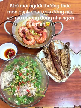 Lâu lâu nấu canh chua cua đồng với rau muống đồng ta nói nó ngon j đâu😋😋😋 Giờ cái đầu e chỉ nghĩ mỗi chuyện mai đi chợ ăn món j ko cũng đủ nhức cái đầu rùi nên mấy chuyện khác thui ko nghĩ tới……..vậy đi🤣🤣🤣🤣🤣