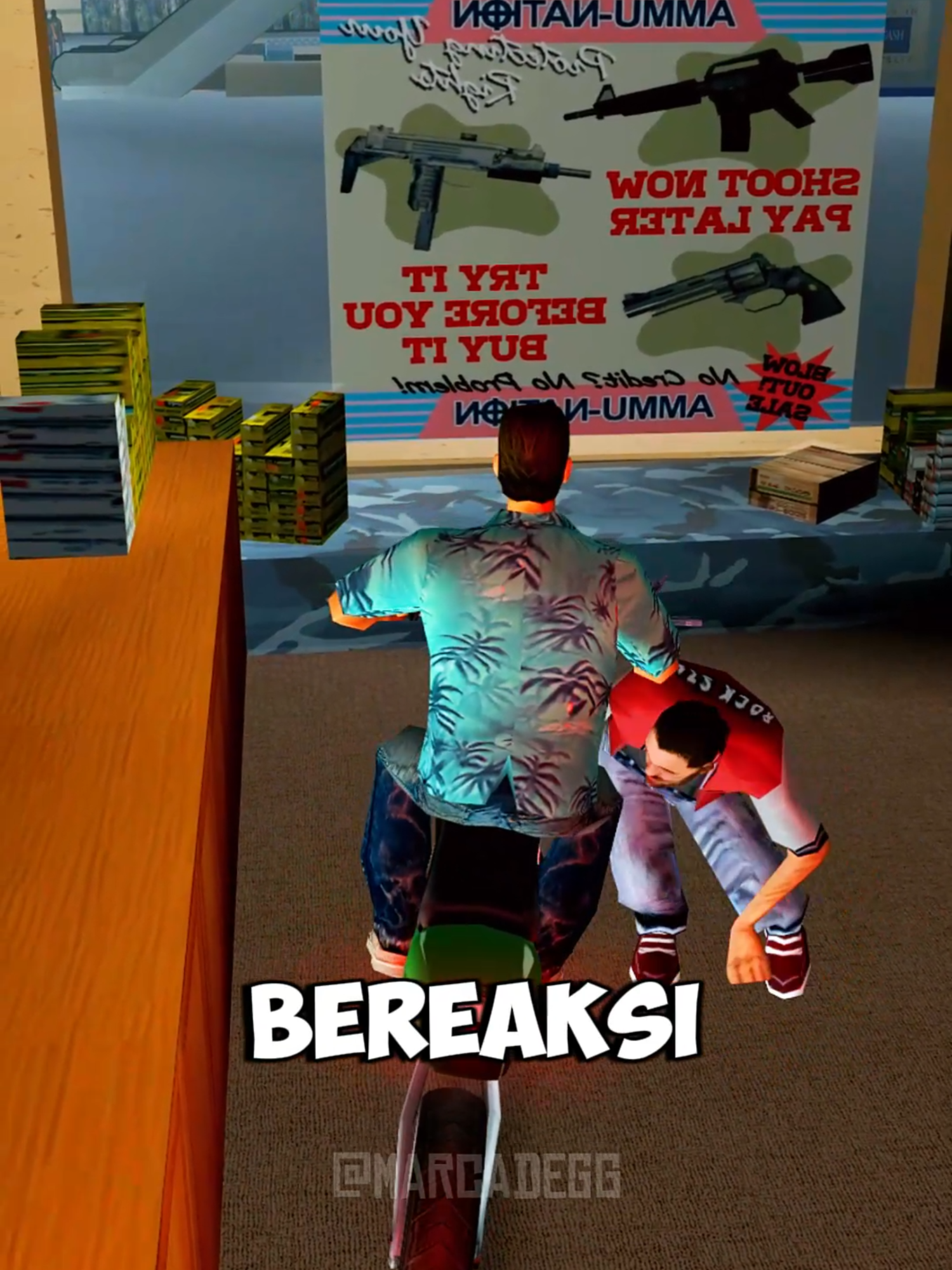 Bagaimana Reaksi penjual senjata jika ditabrak motor #gta #gta5 #rockstargames