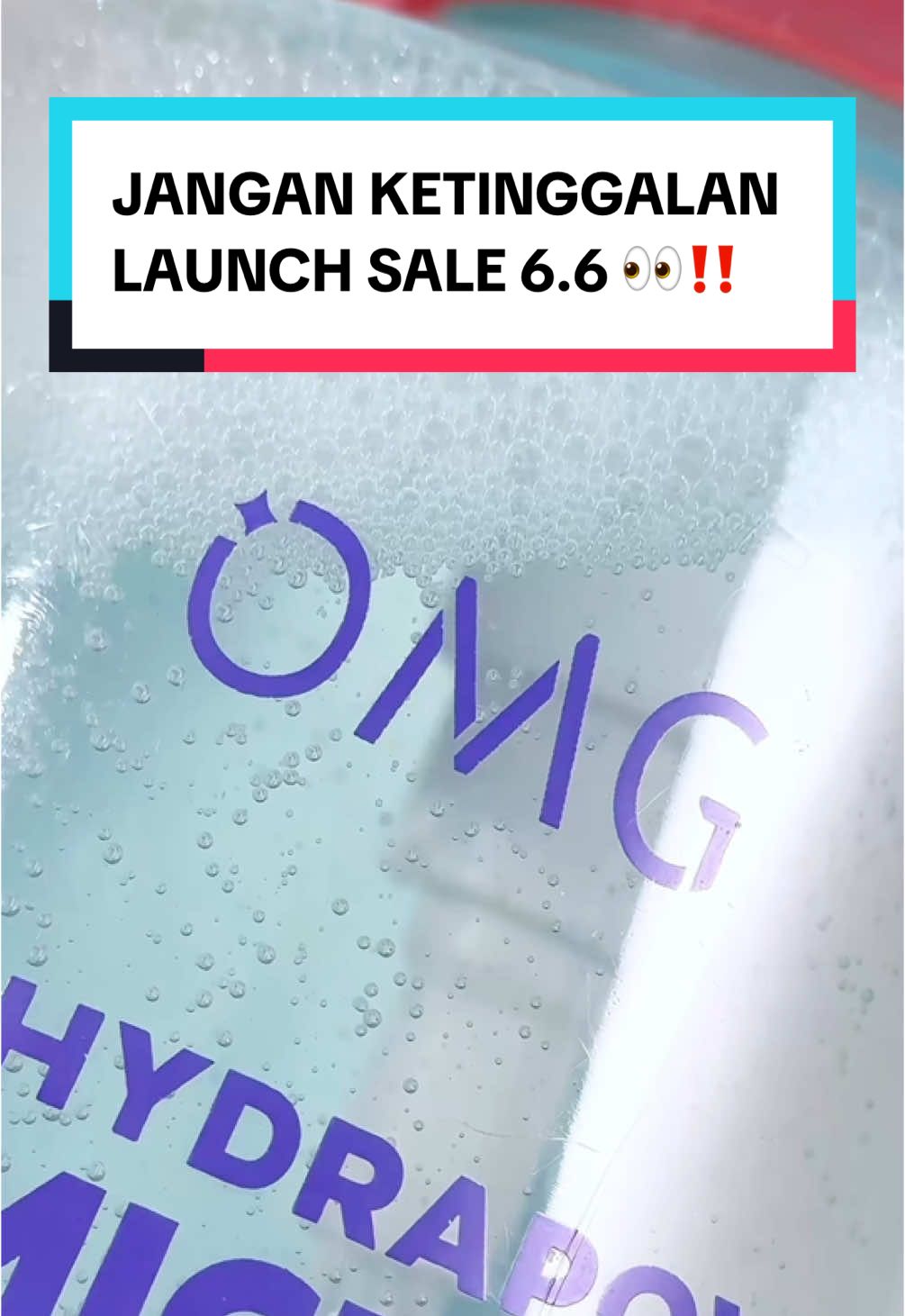 Incoming in 6.6 👀 jangan ketinggalan launch sale ya ‼️ #OMGBeauty #tiktokbeautyfestid #omgbeautyfestid #micellarwateromg #micellarwater #fypシ゚ 