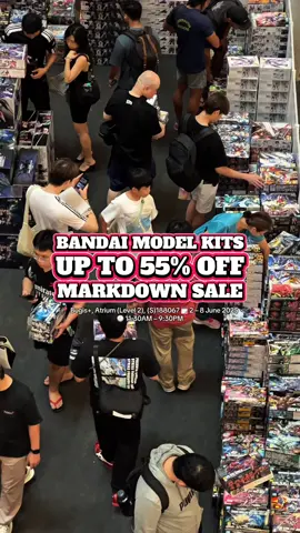 🚨BANDAI MODEL KITS MEGA SALE — UP TO 55% OFF! 🤖💥 Calling all Bandai toy fans, this one’s for you! From 2–8 June, enjoy UP TO 55% OFF on like GUNDAM, ONE PIECE, POKEMON and more! Discover rare & uncommon kits! you won’t usually find in stores 👀🔥 📍 Bugis+, Atrium (Level 2), (S)188067 🗓️ 2 – 8 June 2025 🕙 11:30AM – 9:30PM ONLY A FEW DAYS LEFT! GRAB THEM WHILE YOU STILL CAN! 🛒🏃🏻💨 #sg #sgfyp #sgtiktok #toys #anime #bandai #gunpla #gundum #onepiece #japan #singaporeshopping #sale #discount #ShoppingSpree #tiktokmademebuyit #singapore #hiddengems #exploresingapore #visitsingapore #discountdeals #sales #mysterymarketsg 