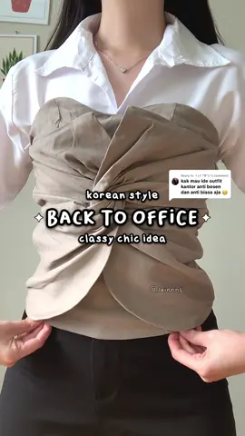 Replying to @ヾ(〃^∇^)ﾉ ide outfit ke kantor yang simple tapi keren, elegant, dan ga ngebosenin 👀✨ kali inii coba styling tube top pake kulot, vibesnya jadi mature dan classy bangett!! super unik jugaa tubetop dan celananyaa liiknbbiyo🔗605a-b #gayaditiktok #fashiontok #fashiontiktok #TikTokFashion #koreanstyle #outfitideas #minimalist #officeoutfit @Bloomify Clothing 