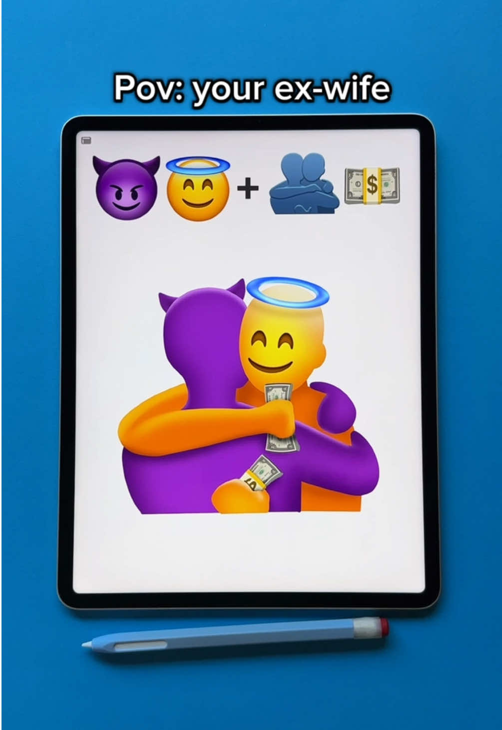 Emoji mix 😈😇🫂💵 #newemojis #emojicombos #ipadart #procreatetutorial 