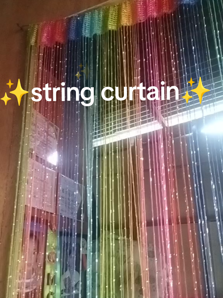 colorful string curtain❤️#curtain #string #stringcurtain #rainbow #Home #homedecor #homedecorideas #homedecortiktok 