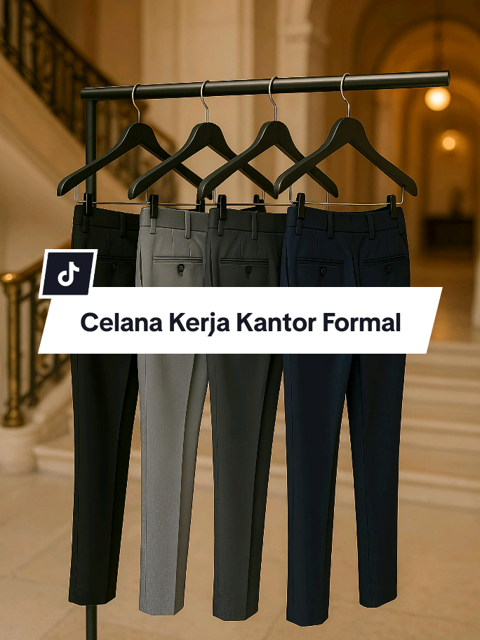 Celana Kerja KantorFormal Pria Slim Fit Hitam PREMIUM#celana #celanaslimfit #celanaformal #celanapria #celanapanjangpria 