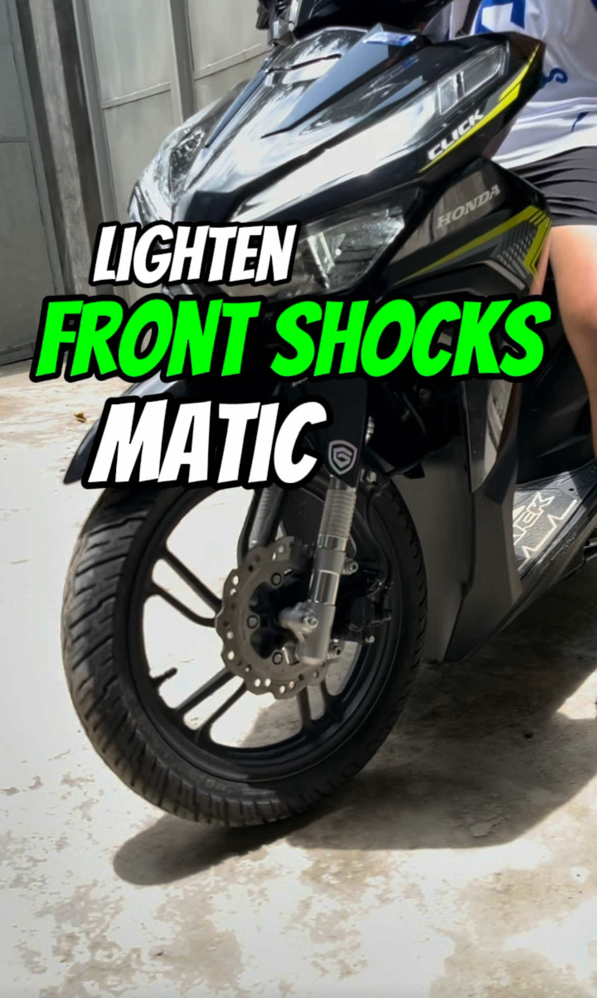 Lighten front shocks #thaiconcept #streetbikeconcept #pantrastreetbike🇹🇭 #fyp #masterjeruvlog #mio #hondaclick125i #nmax #aerox #mioi125 