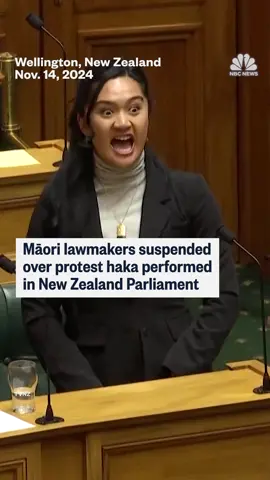 Three Māori lawmakers in New Zealand received record suspensions of up to three weeks over a protest #haka they performed in Parliament last year against a contentious bill.