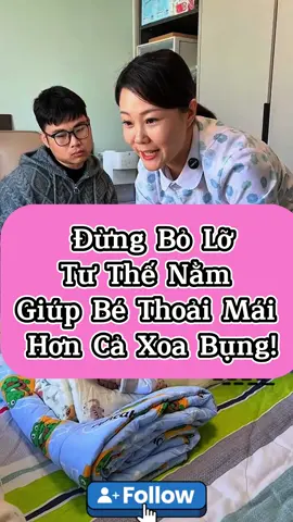 Đừng bỏ lỡ tư thế nằm giúp bé thoải mái hơn cả xoa bụng. #xuhuong #meonho #meochamcon #mevabe 