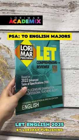 PSA: to English majors. It's your time to shine this LET season! Our new & updated LET English Reviewer 2025 is here! Buy while stocks last. Just click the yellow basket and checkout~ #letenglish #letenglishmajor #letreviewer #letreviewer2025 #licensureexaminationforteachers #futureteacher #lorimarpublishing #lorimaracademix #let #let2025 #futureeducator #books #reviewer #trending #viral