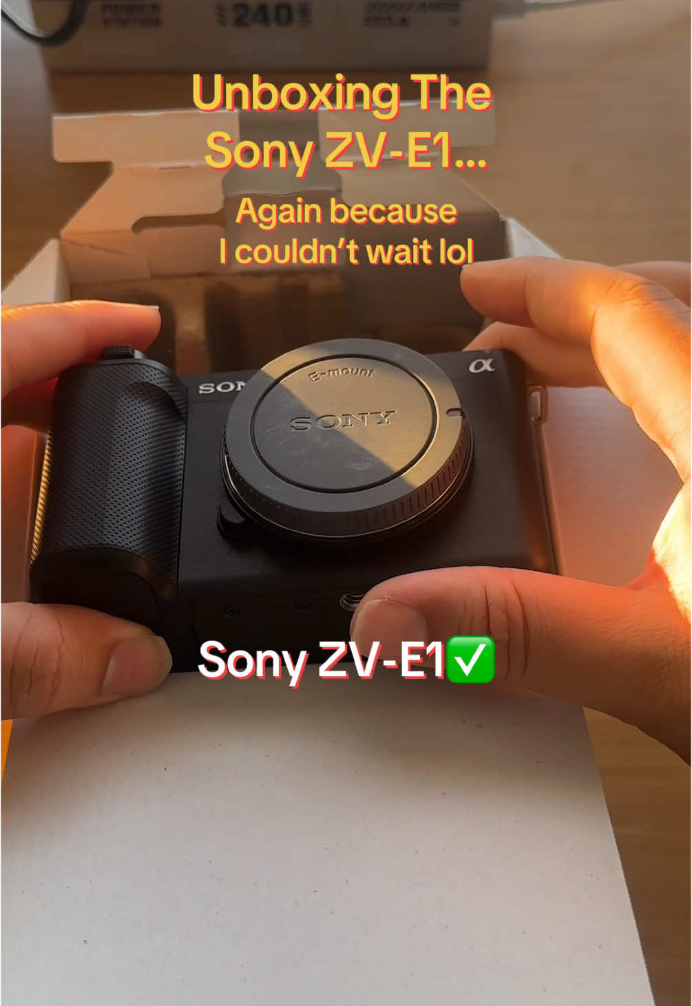 Unboxing the Sony ZV-E1… I actually couldn’t wait and unboxed and used it prior to this unboxing Lol #sonyzve1 #sonyzve10 #sonyzv1 #sonycamera #djiosmopocket3 #vloggingcamera #sonyalpha #sonya7iii #sonyfx3 #sonyfx30 #sonya7iv @Sony Alpha @Sony @SonyElectronics 