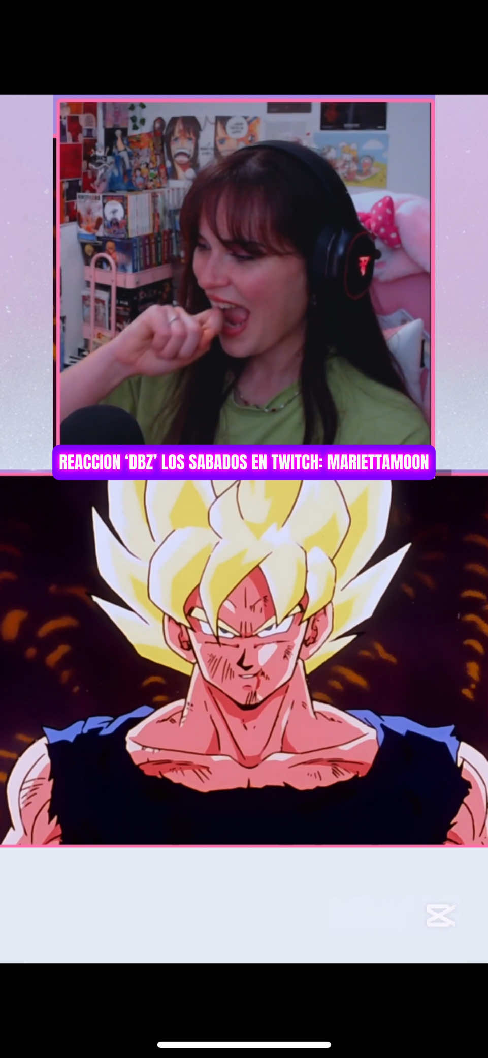 DBZ los SABADOS en Twitch: mariettamoon (link en la bio) #mariettamoon #mariettamoonreaccion  #reaccionanime #dragonball #db #dragonballz #dragonballsuper #dragonballgt #saiyajin #gokuedit #gokussj #dragonballmemes #dragonballmemes #gokumemes #supersaiyajin #songoku #bulma #bulmadragonball #mutenroshi #roshi #maestroroshi #krillin #krillinedit #krillindbz #kamekameha #chichi #gokuxchichi #picolo #piccolo #gokussj #gohan #gohanssj2 #gohanbestia #songohan #gohanedit #gohanbeast #gohanbestia #vegeta #vegetassj #vegetadragonball #principevegeta #freezer #gokuvsfreezer #freezerdragonball 