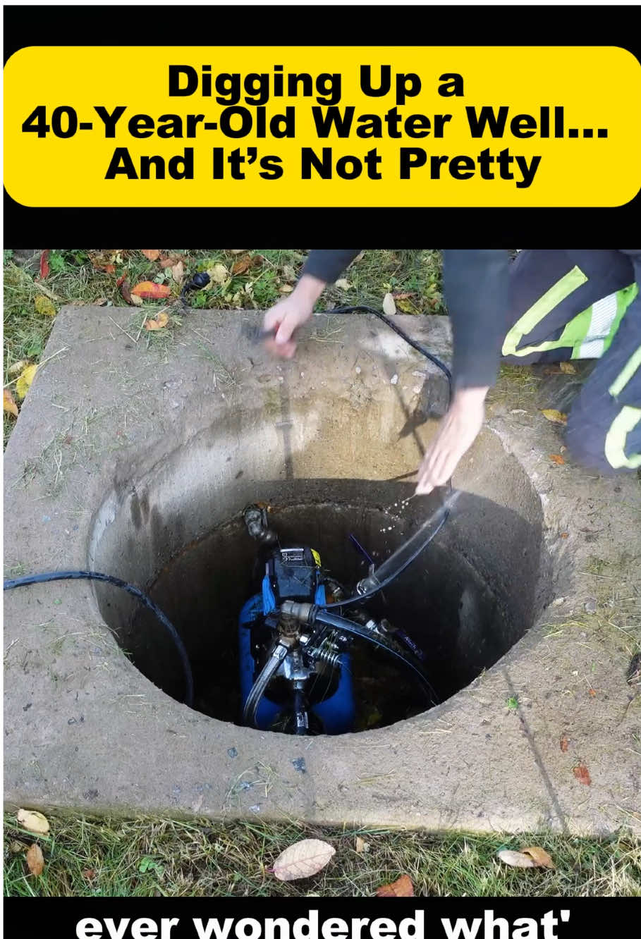 Day 1:Digging Up a 40-Year-Old Water Well… And It’s Not Pretty！#D#DIYProjectW#WellCleaningE#ExcavatorWorkH#HeavyEquipmentMachineLife#us #foryoupage 