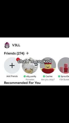 I'm cooked..  .  .  .  .  .  .  .  #v3ll #fyp #foryou #foryoupage #trending #viral #followme #xyzbca #areyouokay #roblox #lethimgo 