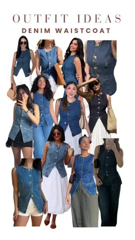 Denim Waistcoat Outfits for Every Mood! 💙 Spicing up summer looks with a denim waistcoat - this piece can do it all. From laid-back brunch vibes to city strolls and cool vacation looks, here’s how I’m styling it this season. Save this video for some outfit inspo and tell me which look you’d rock! #DenimWaistcoat #DenimVest  #DenimOnDenim #DenimLovers #denimvestoutfit #denimyouway  (denim waistcoat outfits, summer denim looks, layering pieces, denim vest styling, capsule wardrobe ideas, versatile summer outfits, denim vest looks, effortless chic, Pinterest outfit ideas, modern denim fashion, denim waistcoat inspiration, denim waistcoat styling tips, denim waistcoat street style, denim layering, how to wear a denim waistcoat, summer layering pieces, trending denim waistcoat, denim waistcoat for vacation, denim waistcoat capsule closet, easy denim vest looks)